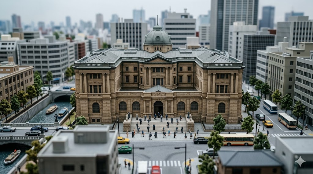 日本銀行本店 — 政策金利据え置き