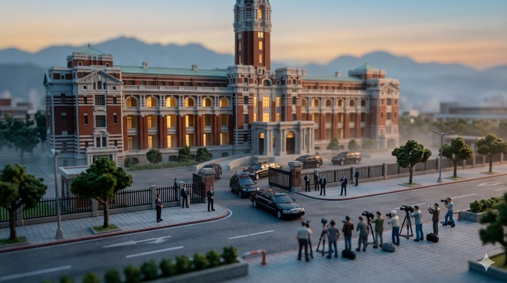 Taipei Presidential Office dawn miniature diorama